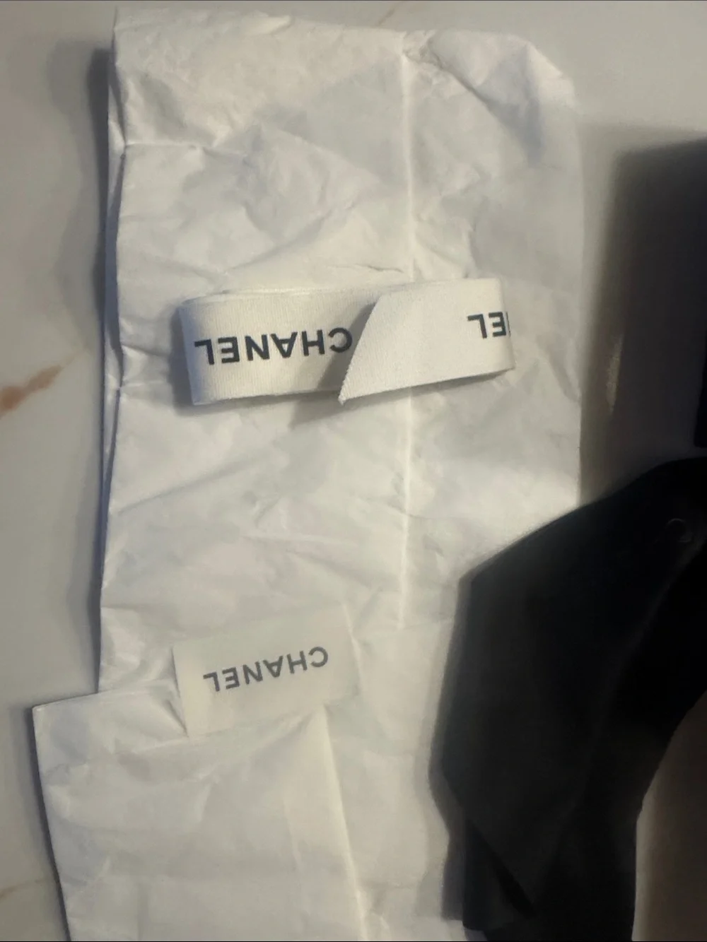 CHANEL glasses Box with Booklet wrapping and ribbon